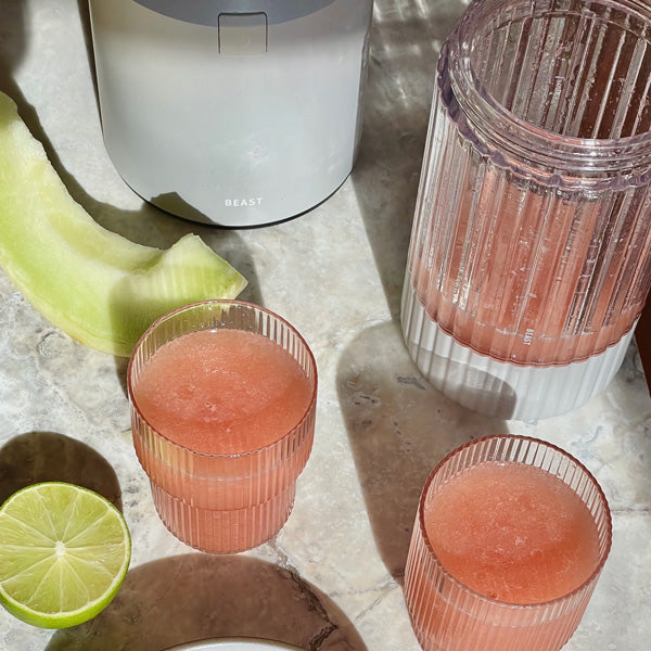 Fruit juice with a blender
