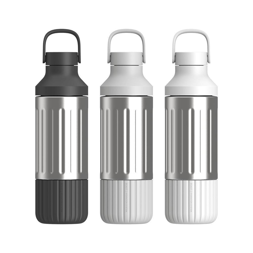 Beast Stainless Steel Hydration Bottle | Carbon Black | Pebble Grey | Cloud White